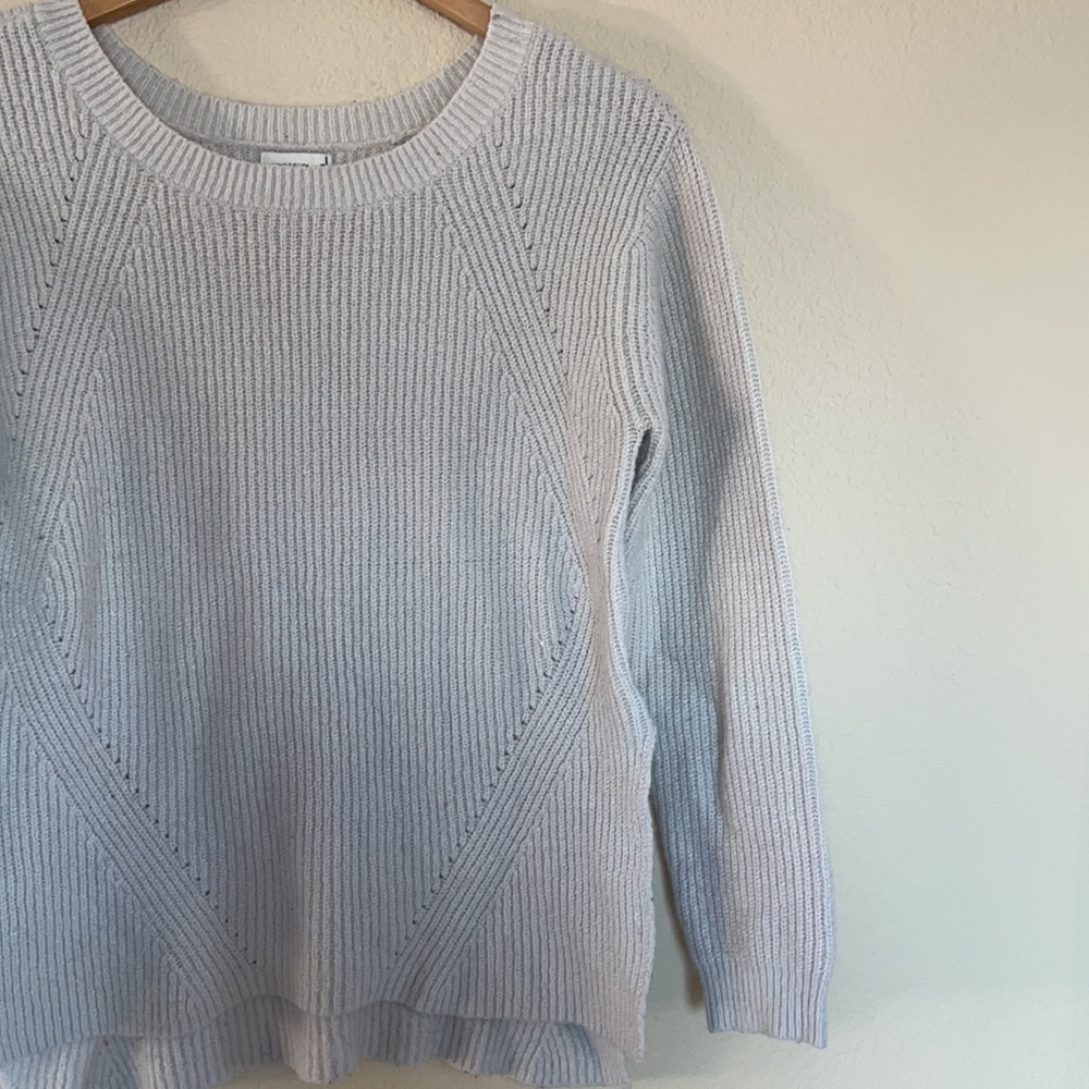 Gentle Fawn pullover Sweater gray knit side slit XS wool blend - Picture 2 of 4